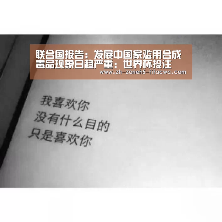 联合国报告:发展中国家滥用合成毒品现象日趋严重:世界杯投注(图2) 世界杯外围买球官网